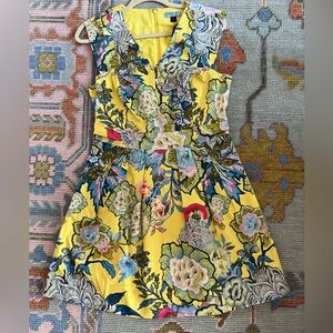 Cynthia Rowley Yellow Prima Floral Dress